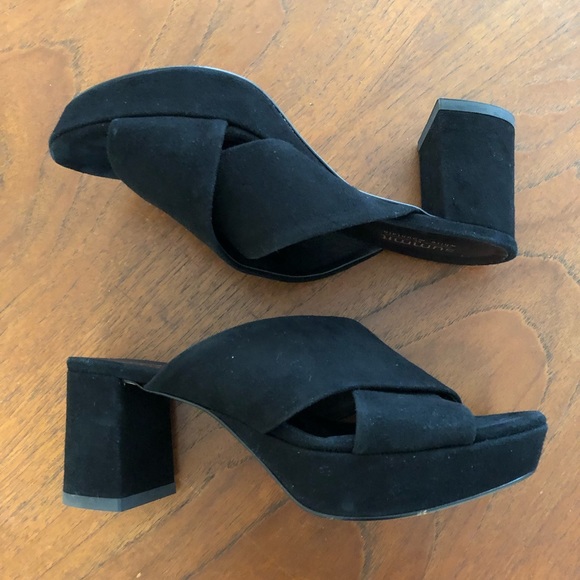 Summit by White Mountain Crisscross Suede Heels - Picture 4 of 10